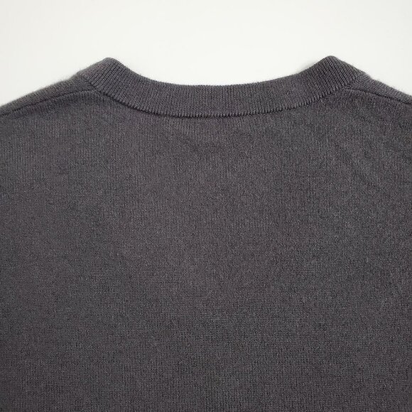 Jenni Kayne Womens Charlie Cashmere V-Neck Knit Sweater L Oversized Gray Cozy - Picture 9 of 12